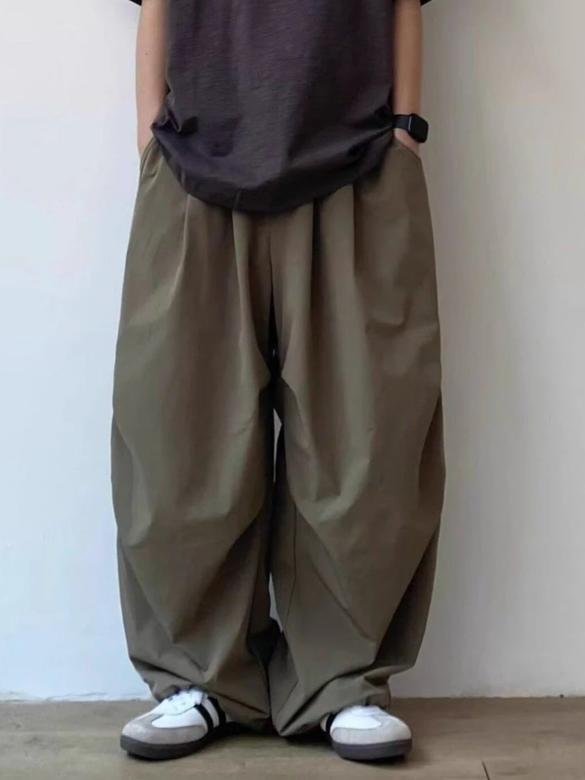 Summer Vintage Baggy Wide-Leg Pants for Men and Women