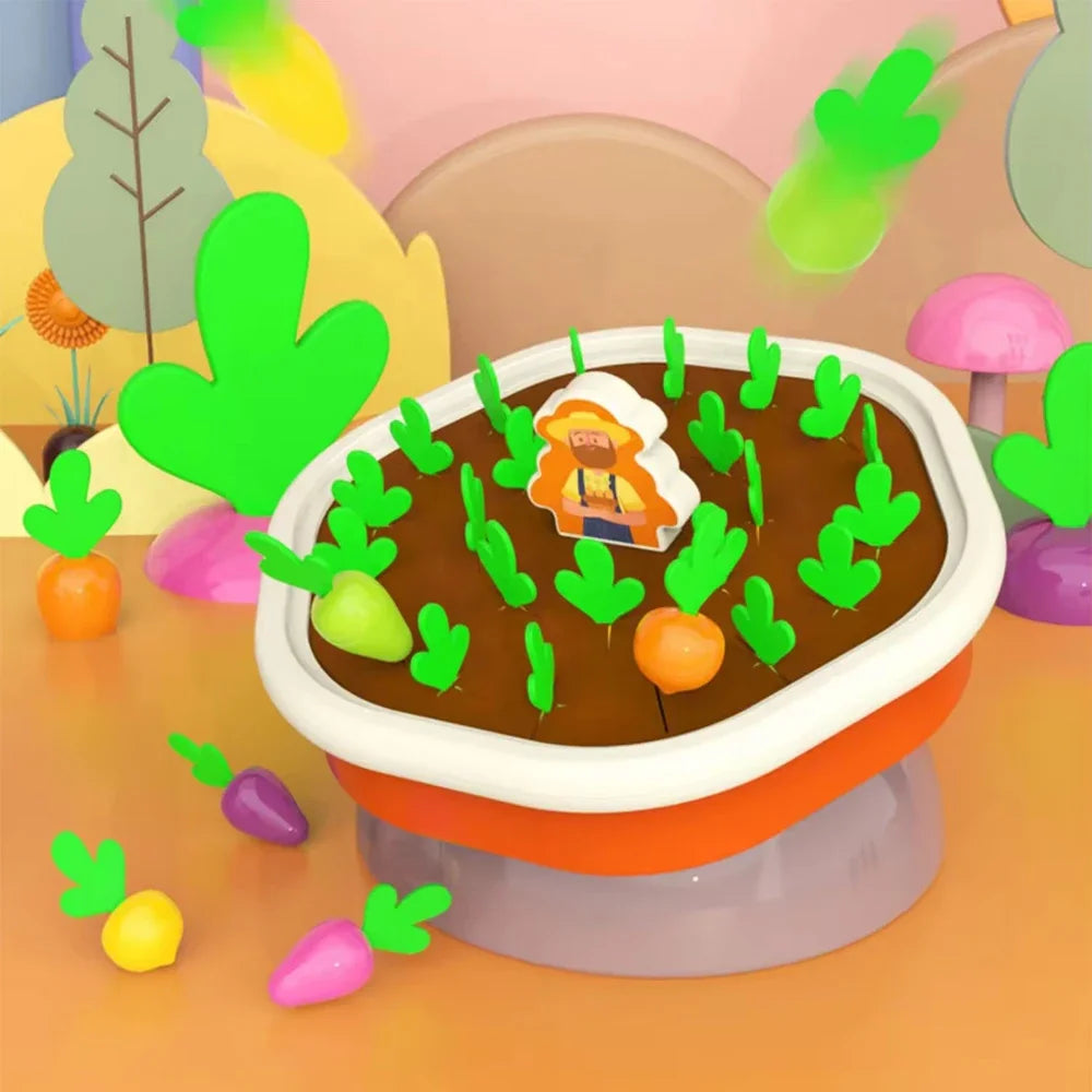 Colorful Shape Blocks Pull Carrot Game Set | Educational Toy for Kids