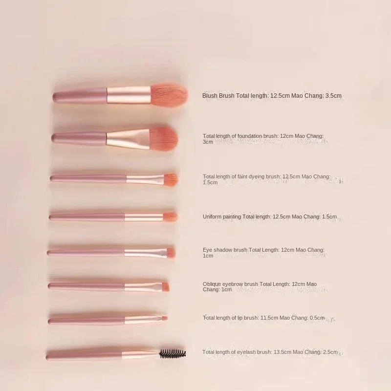8PCS Professional Makeup Brush Set | Flawless Application Tools