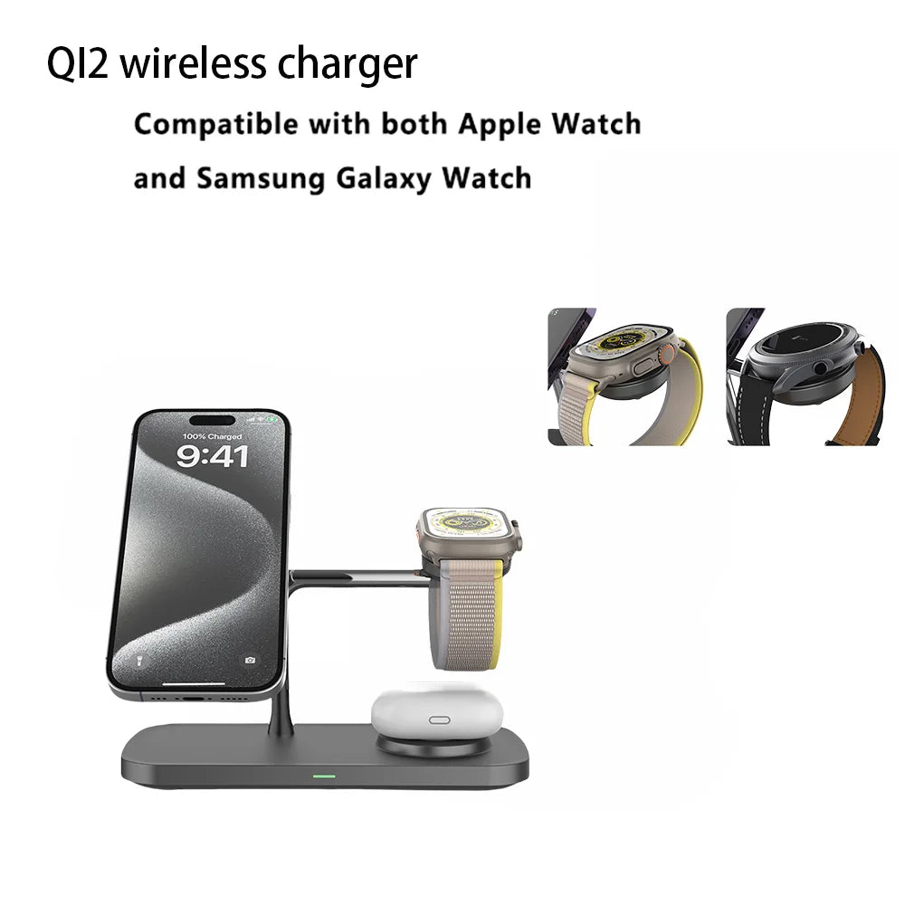 Foldable 3-in-1 Wireless Charging Station | Fast Charging & Travel Ready