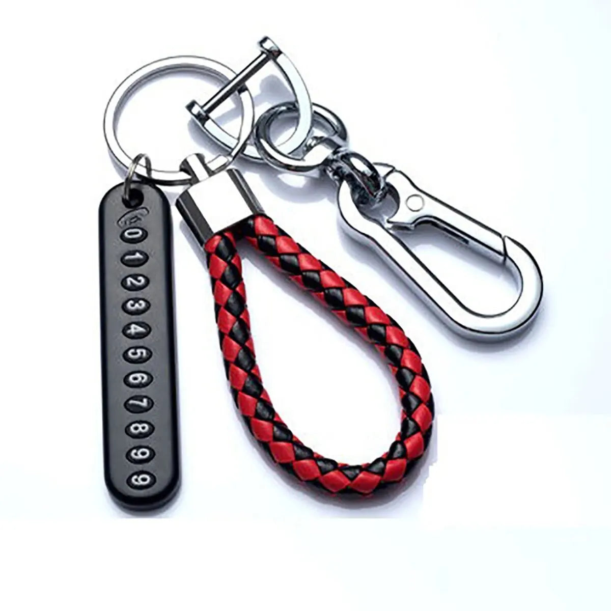 Trendy DIY Mobile Phone Number Plate Pendant Keychain for Men