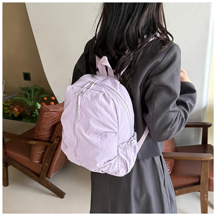 Lightweight Macaron Color Oxford Backpack for Women | Casual Chic bag