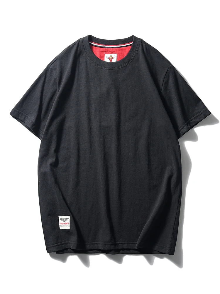 Men's Retro Solid Color Short Sleeve T-shirt | Summer Fashion Top