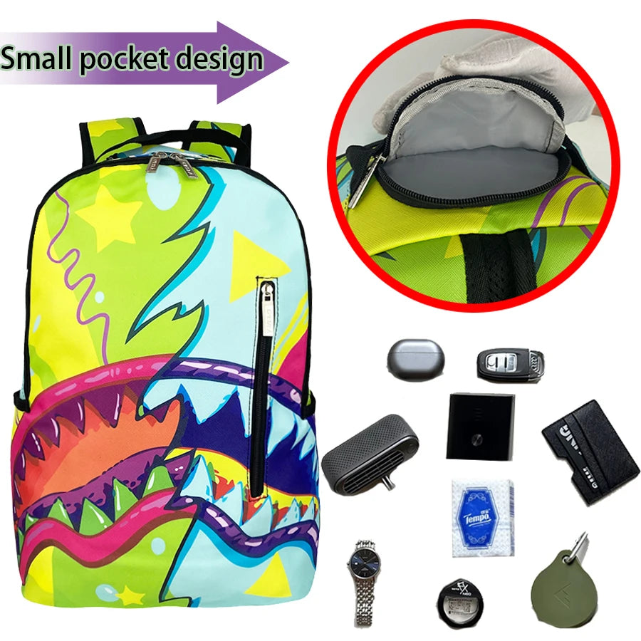 Trendy Street-Style Backpack | Large-Capacity Travel Bag