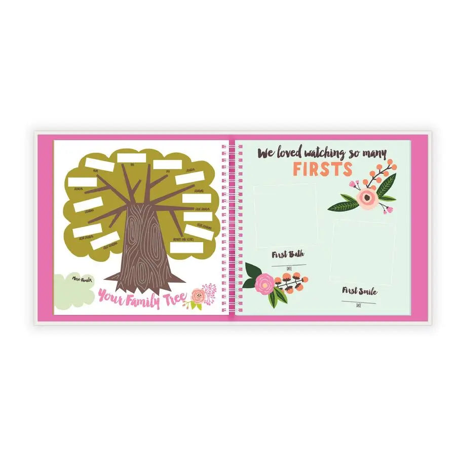 Baby Memory Book for Girls | Milestone Journal & Keepsake Album