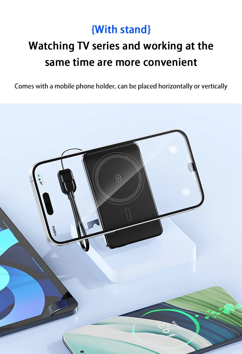 Ultra Slim Magnetic Wireless Power Bank | Fast Charging Portable Battery