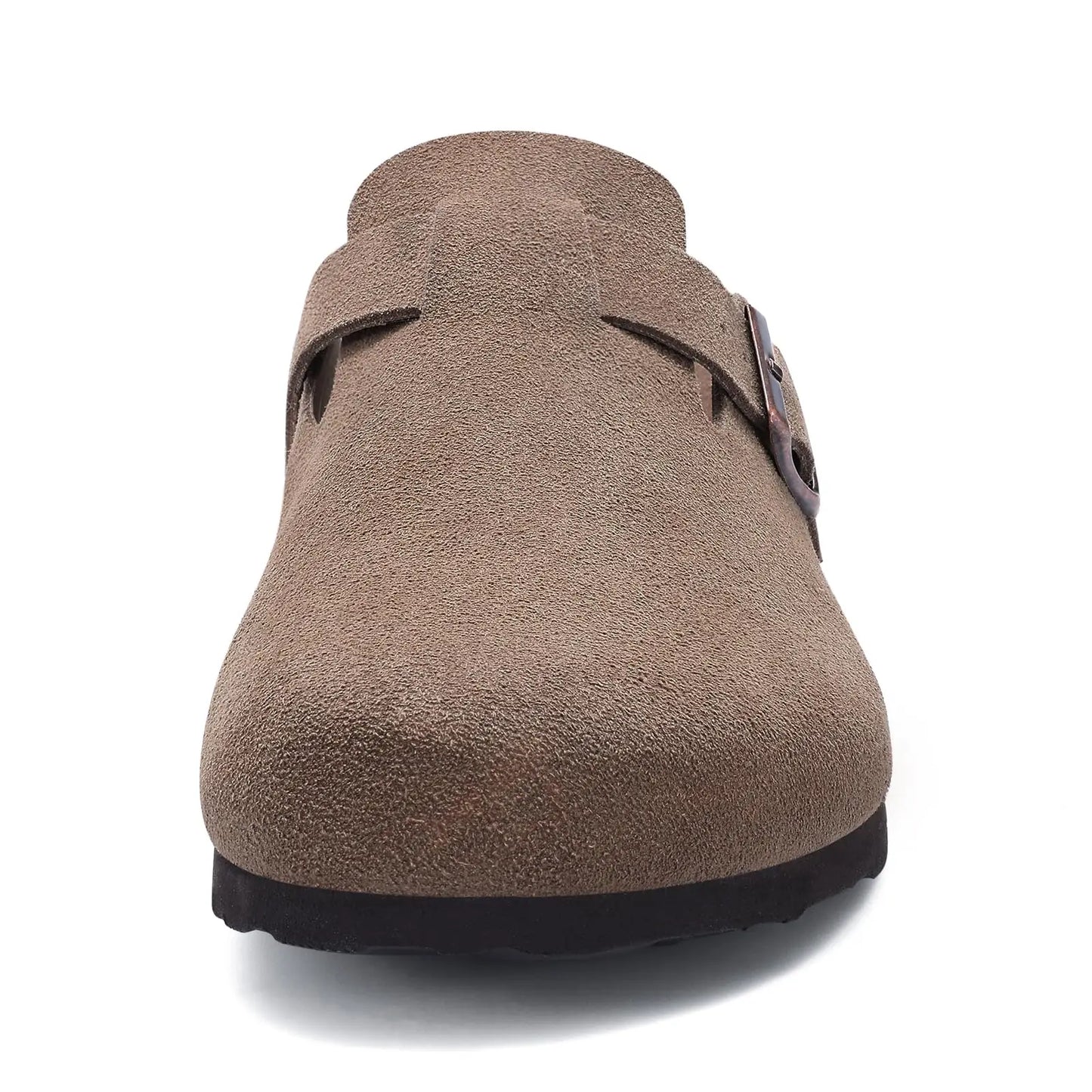 Women's Genuine Leather Clogs with Cork Footbed | Slip-On Comfort Slippers
