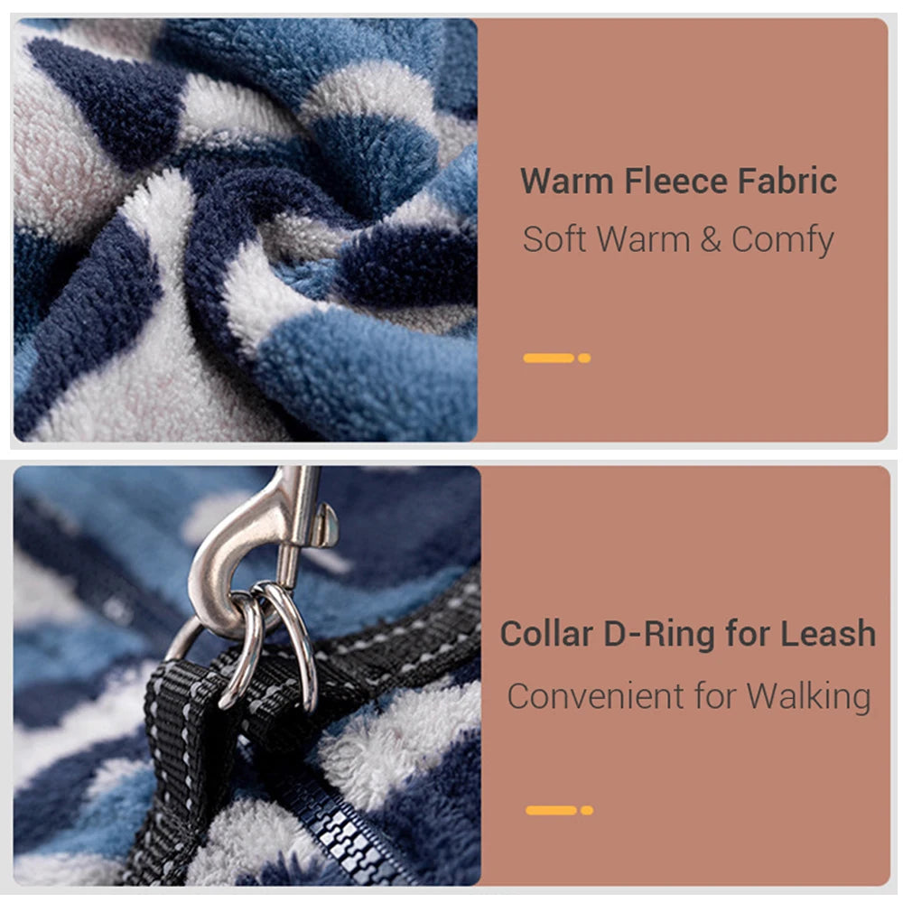 Warm Fleece Overalls for Dogs | Soft Winter Jumpsuit