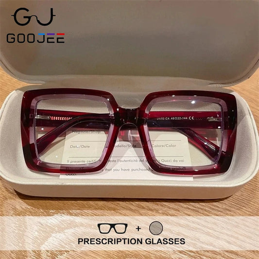 Stylish Square Reading Glasses with Anti Blue Light Protection