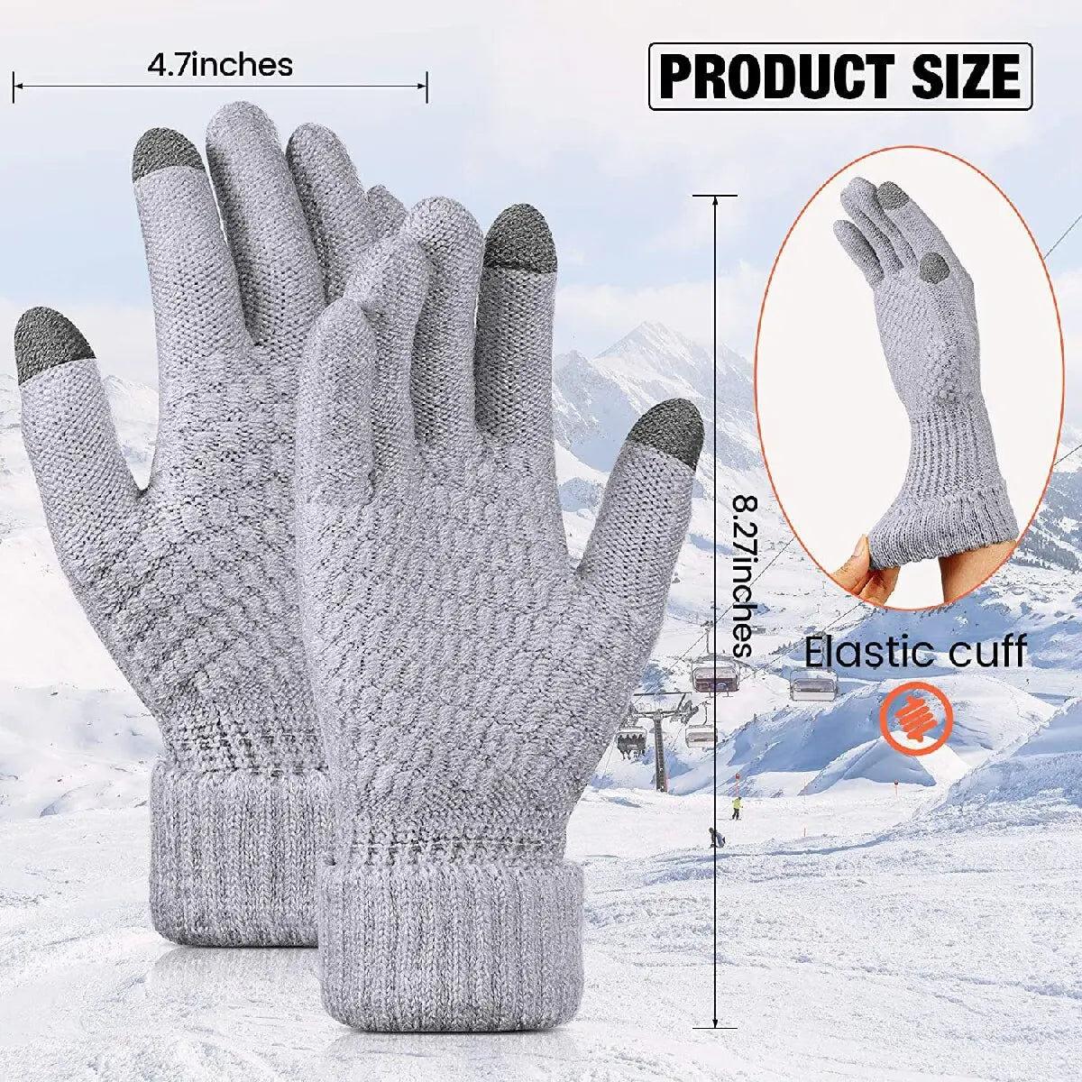 Warm Winter Touch Screen Gloves | Cozy Full Finger Mittens