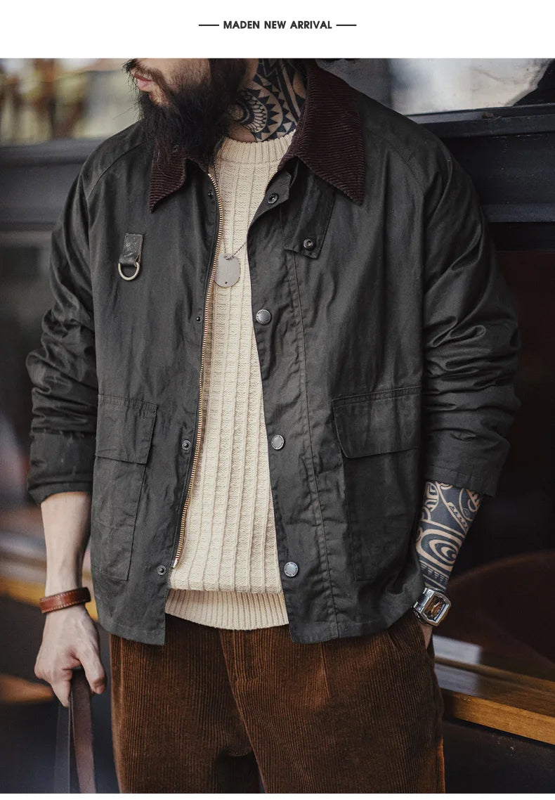 Vintage Waxed Fishing Jacket for Men | Classic Outdoor Coat