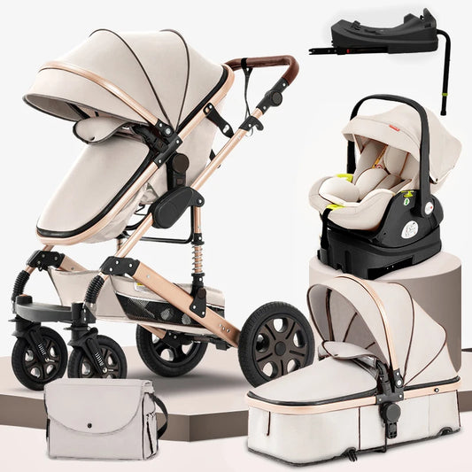 Cochecito de bebé 3 en 1 con base Isofix | Sistema de viaje versátil