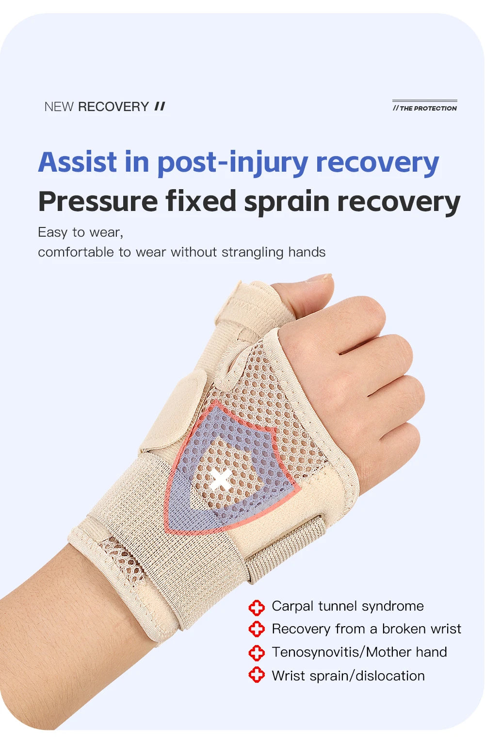 Adjustable Flexible Splint Wrist Thumb Support Brace for Pain Relief