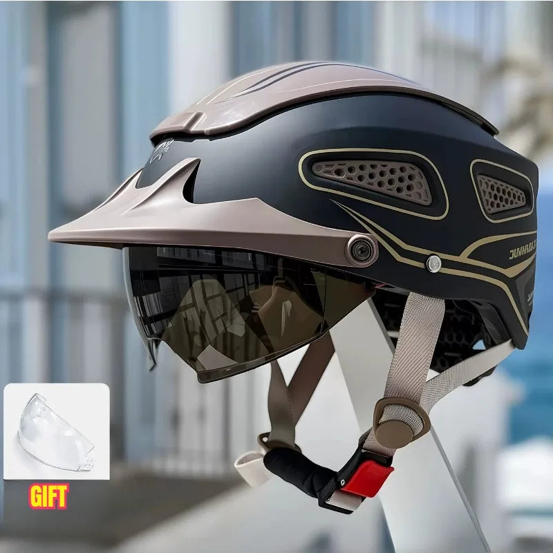 Summer Breathable Electric Motorcycle Helmet | Open Face Design