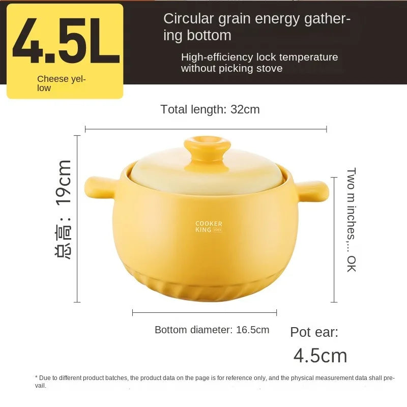 High-Temperature Resistant Ceramic Casserole Pot for Gas Stoves
