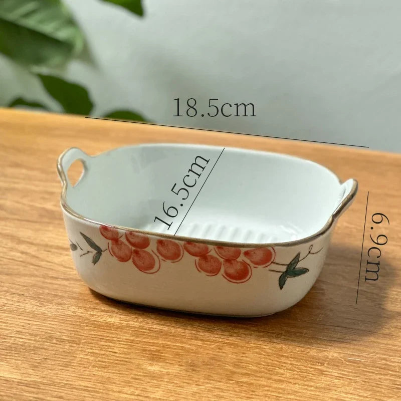 Elegant Hand-Painted Ceramic Bowl | Stylish Home Dining Decor