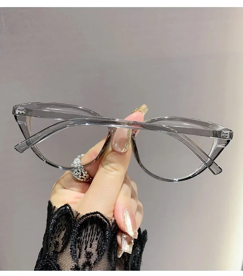 Fashionable cat-eye full-frame reading glasses, retro style, fashionable anti-blue light glasses, ladies' reading glasses