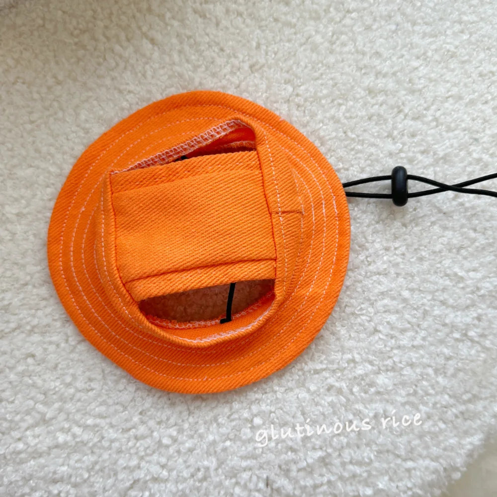 Adjustable Cotton Cat Hat with Ear Holes | Summer Sun Protection