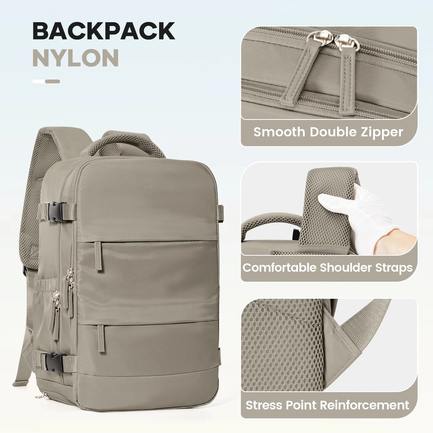 Travel Backpack for Business & School | Compression Luggage Bag