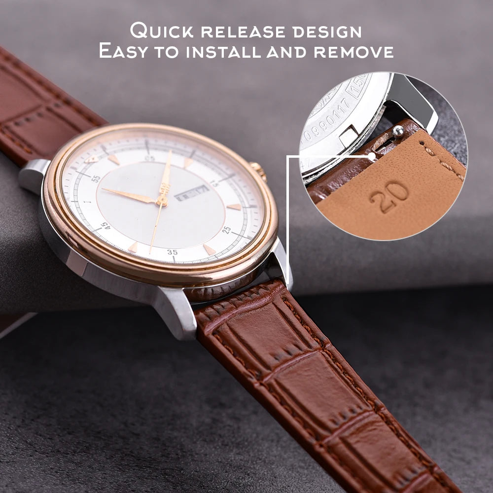 Quality Leather Watch Bands | Universal Slub Pattern Straps