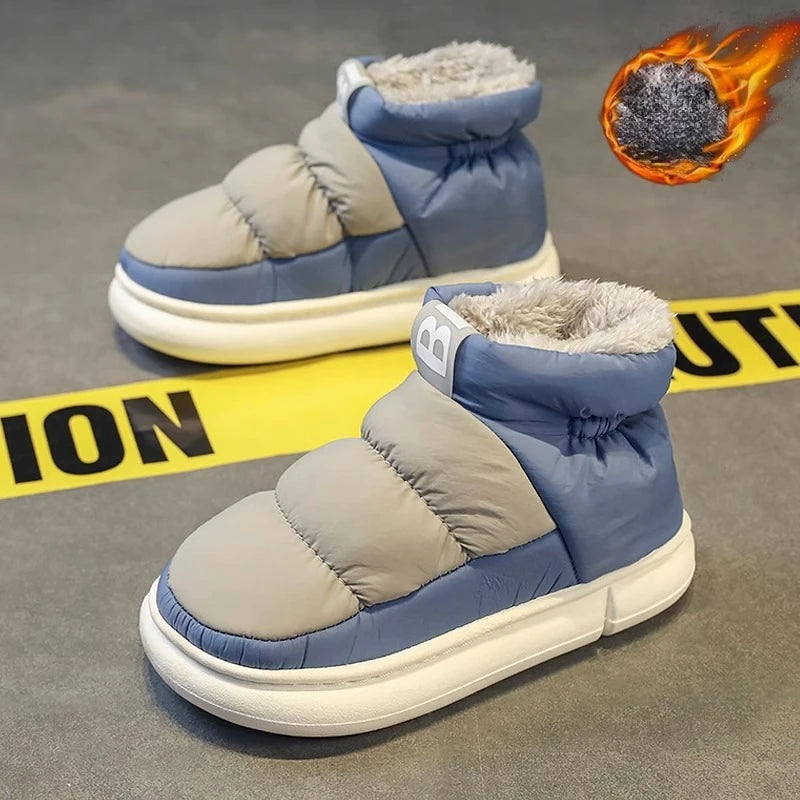 Men's Warm Plush Snow Boots | Cozy Mid-Calf Winter Footwear
