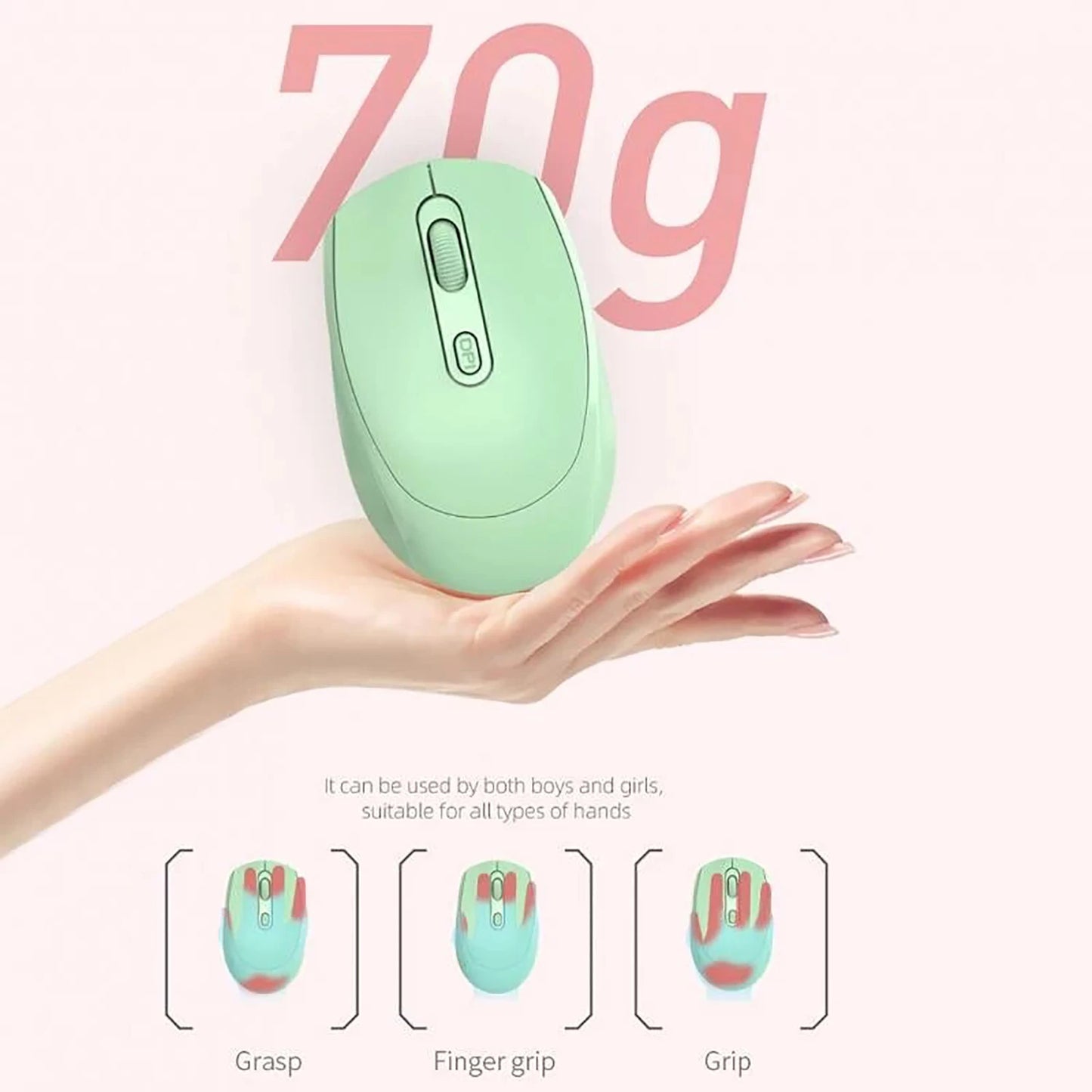 Ergonomic Wireless Silent Mouse | Rechargeable & Dual Mode