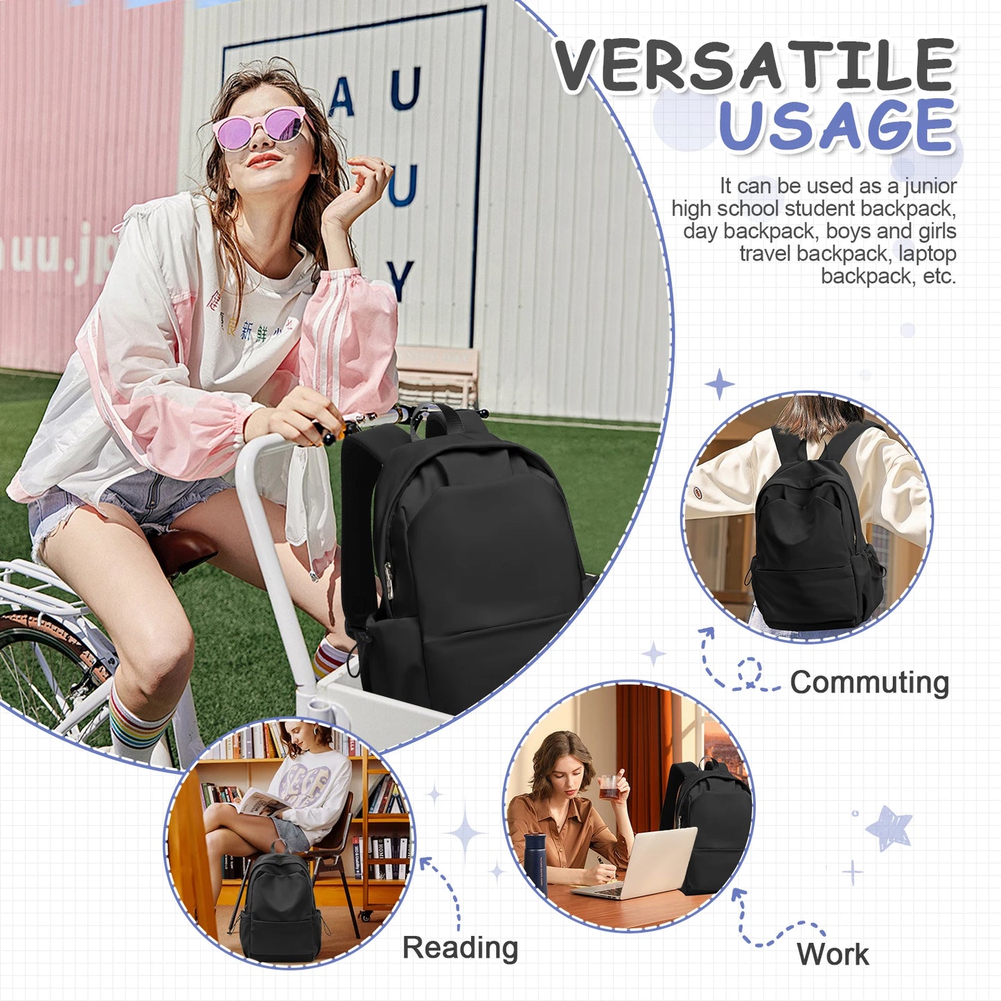 Stylish Lightweight Unisex Backpack | Perfect for School & Travel