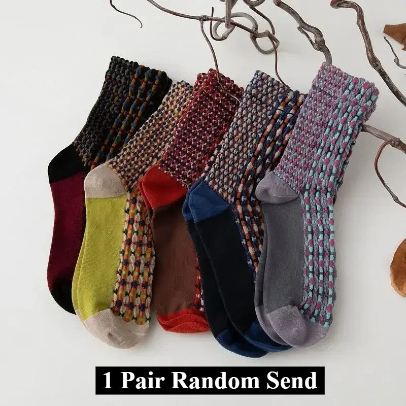 Autumn Winter Cotton Kawaii Socks for Women | Cute Retro Designs