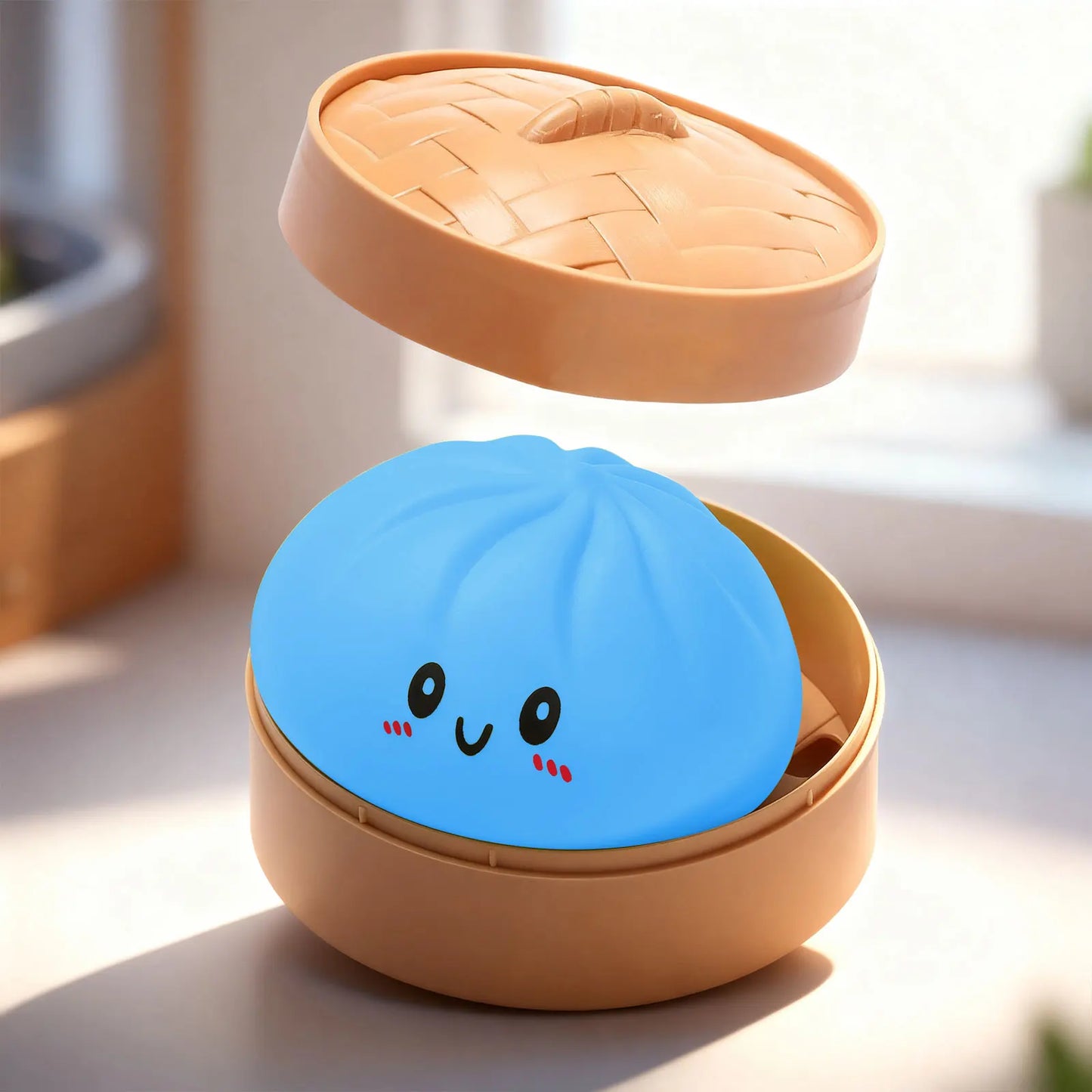 Colorful Simulated Dumpling Squishy Relaxing Relieve Anxiety Antistress Enhance Happiness Reusable Rebound Squeeze Reliever Toy
