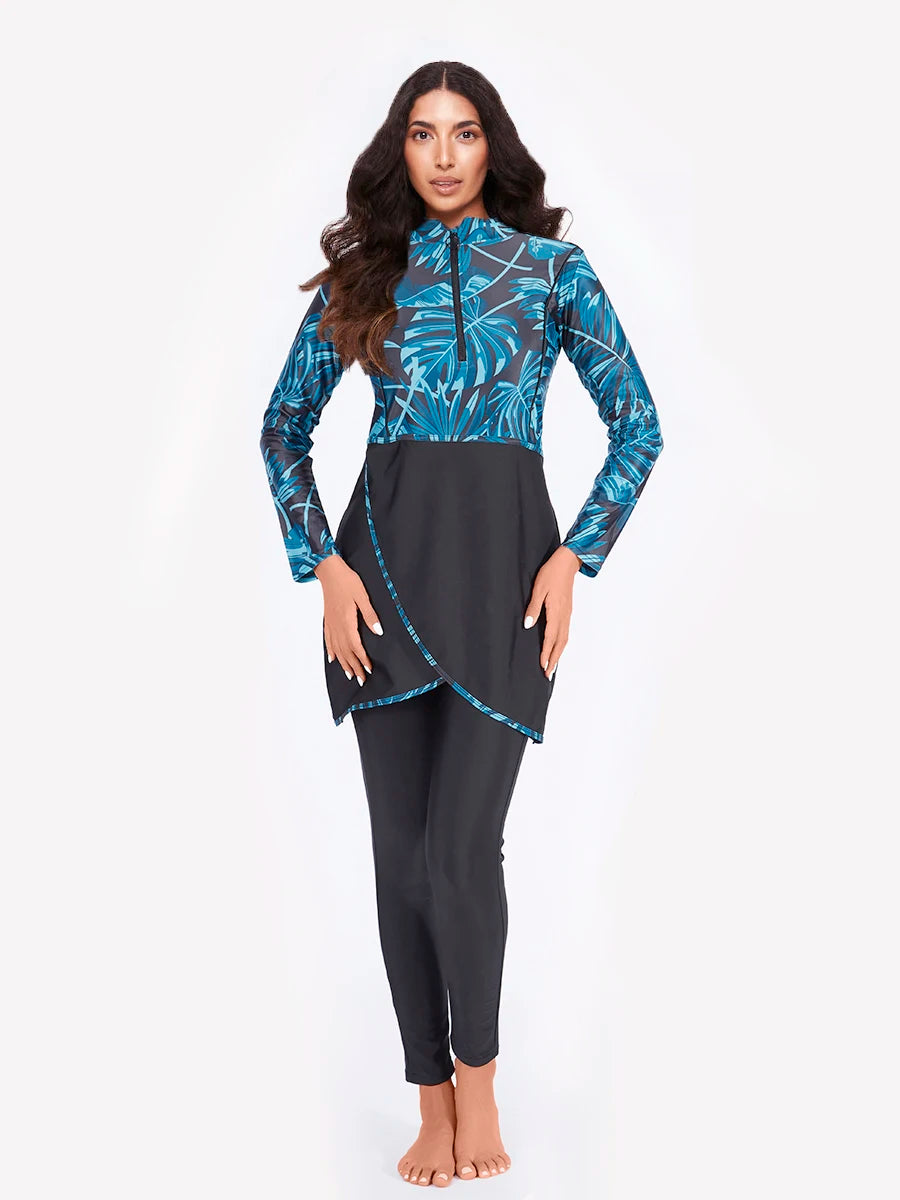 Modest Women's Burkini Swimsuit Set | Quick Drying Beachwear