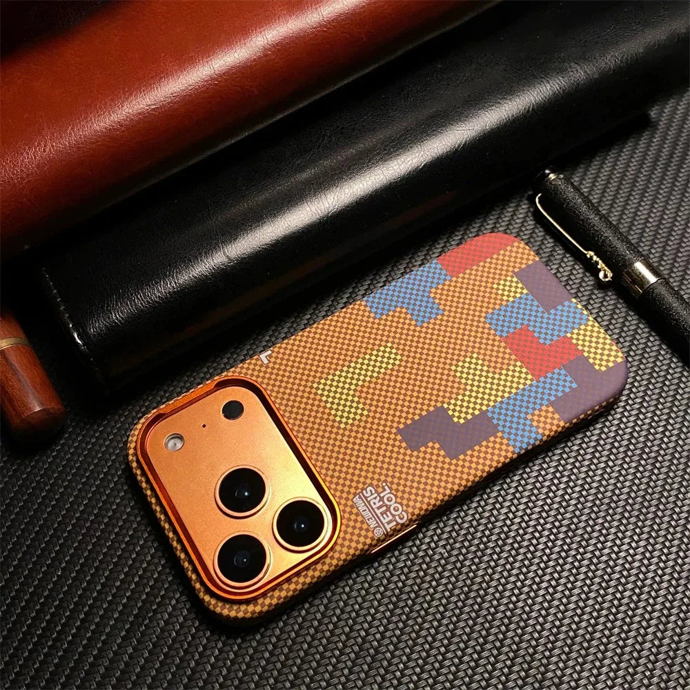 Magnetic Carbon Fiber Phone Case for iPhone 17 16 15 Pro Max