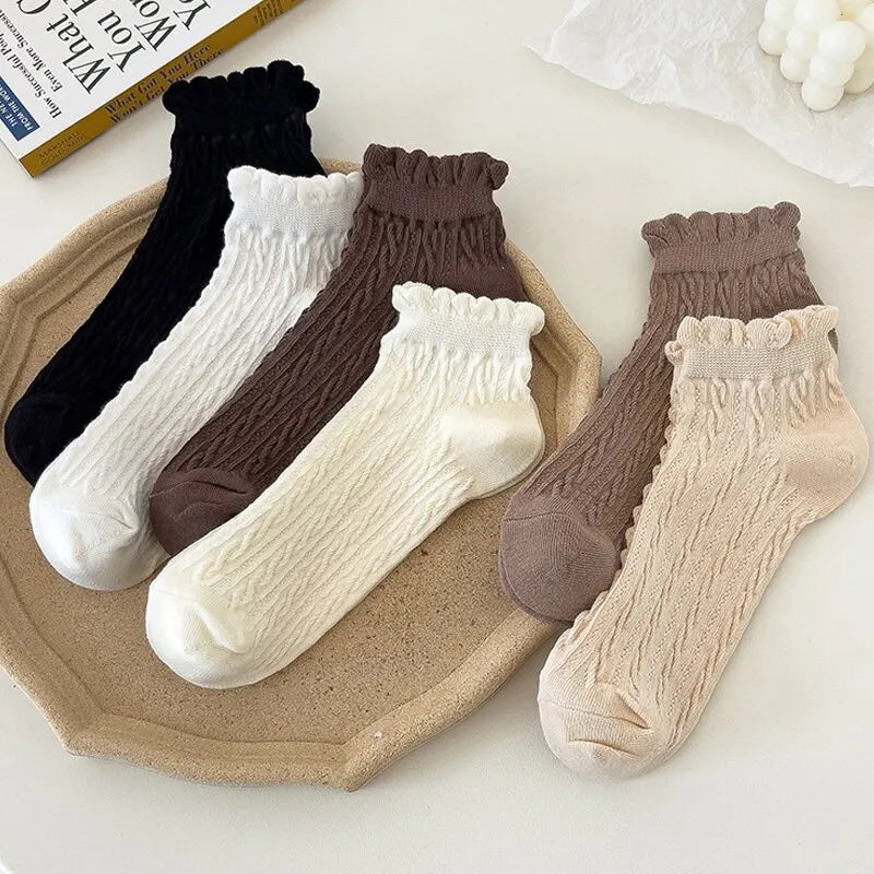 Women's Lace Low Tube Socks | Stylish Ankle Sock Set