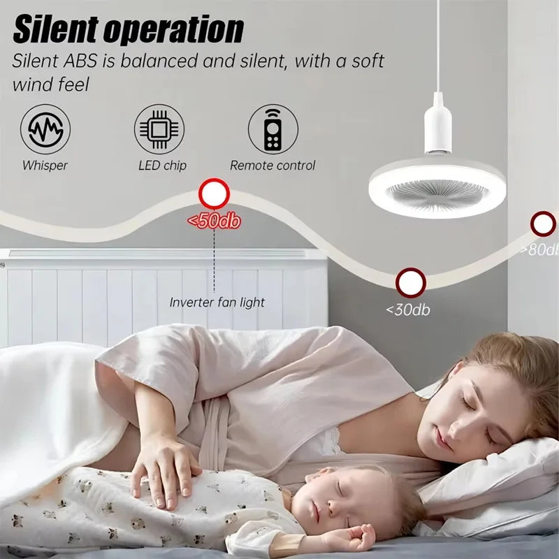 2 In 1 Ceiling Fan Lamps | Adjustable LED Decorative Light