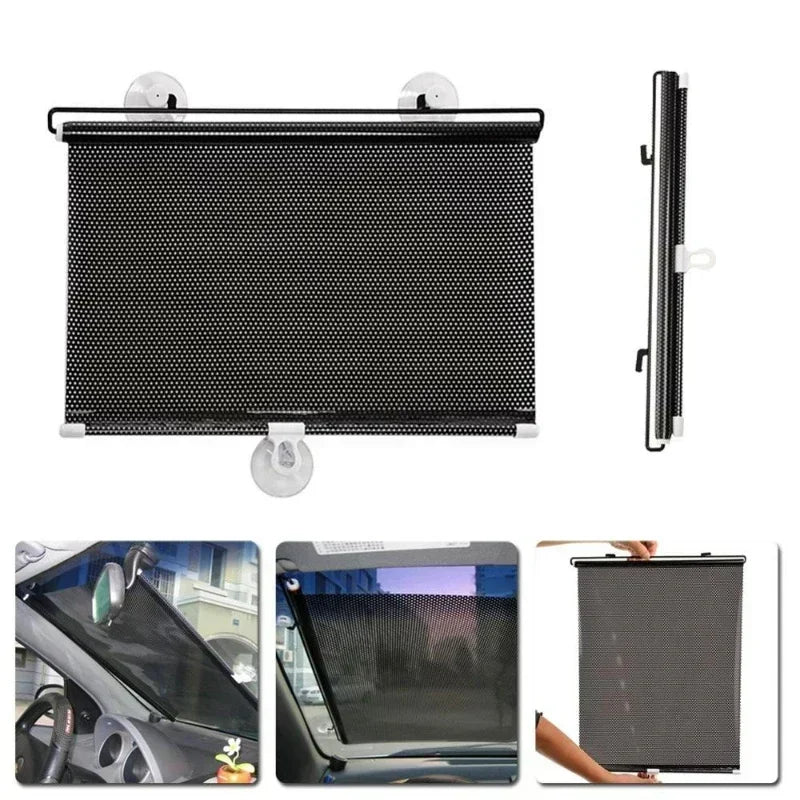 Retractable Car Sunshade | UV Protection & Easy Installation