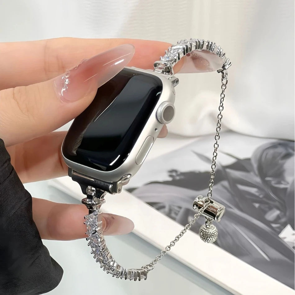 Luxury Zircon Diamond Bangle Strap for Apple Watch Series 10-11