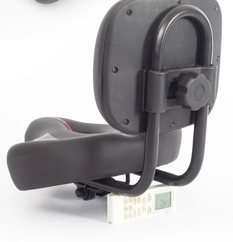 Oversized Comfort E-Bike Saddle with Backrest | PU Leather Seat
