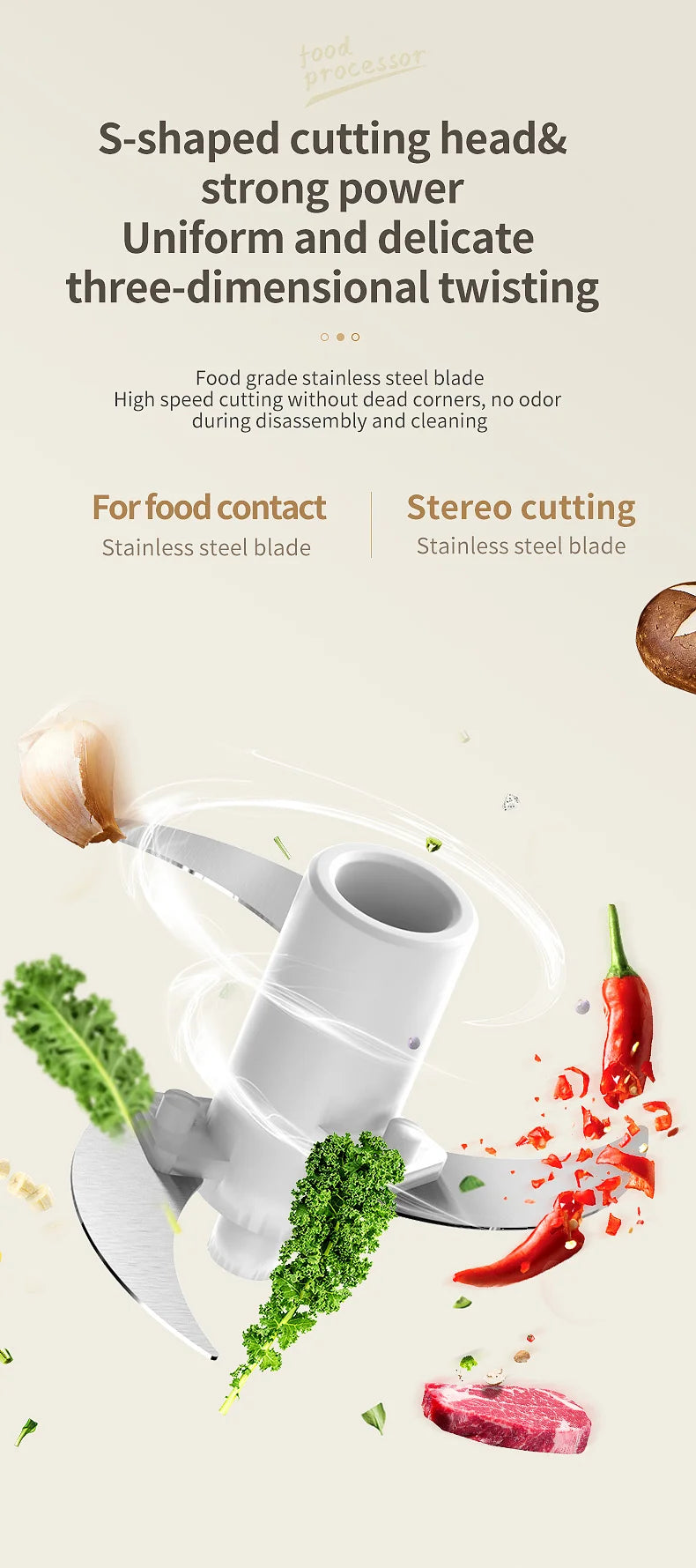 Mini Wireless Electric Garlic Press | Dual Purpose Food Shredder
