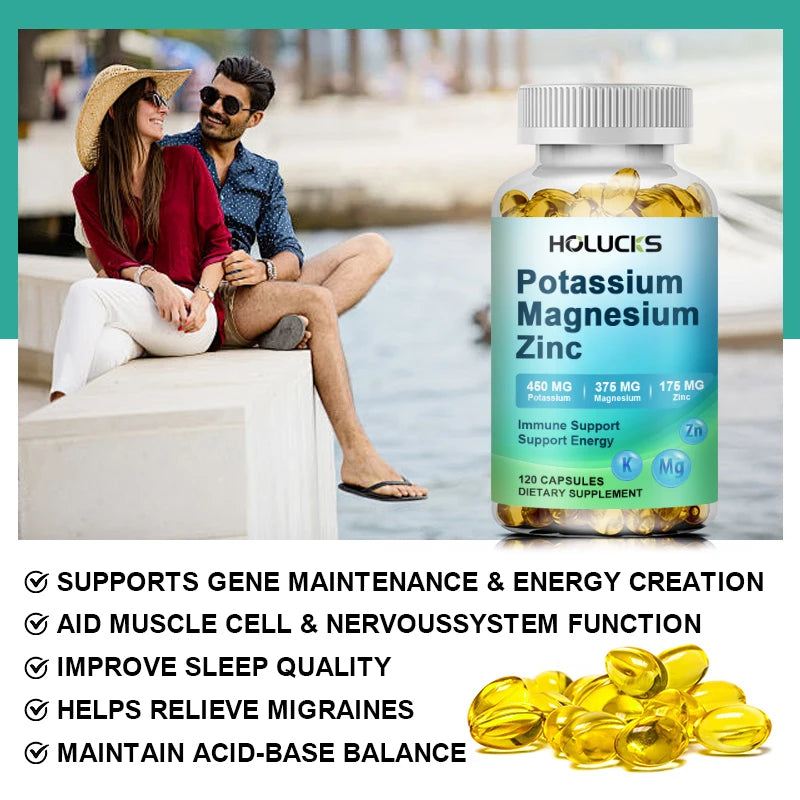 Potassium Magnesium Zinc Capsules | Bone & Heart Health Support
