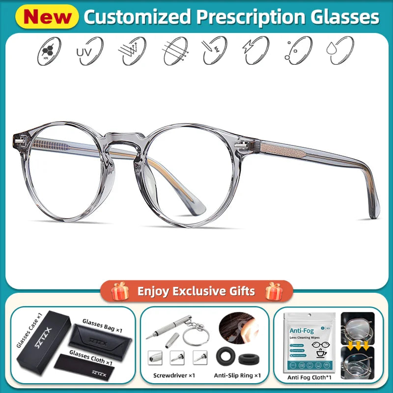 Stylish Women's Geometric Prescription Glasses | Blue Light Blocking