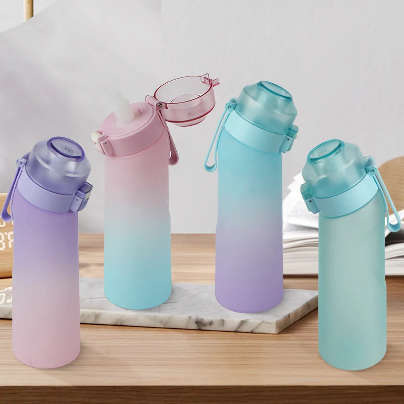 Portable Fruit-Scented Water Bottle with Flavor Pods for Sports