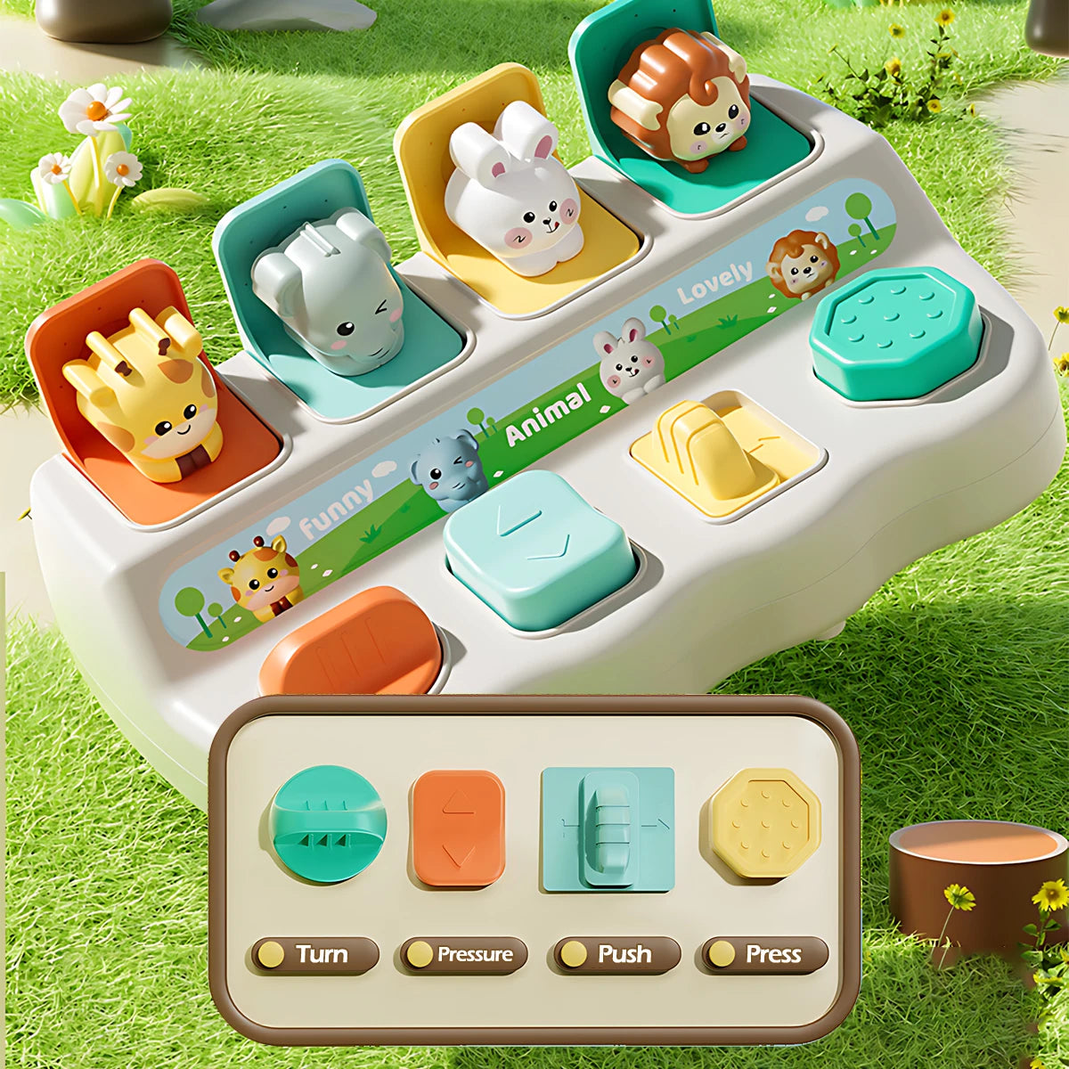 Montessori Pop Up Animal Toys | Enhance Logic & Motor Skills