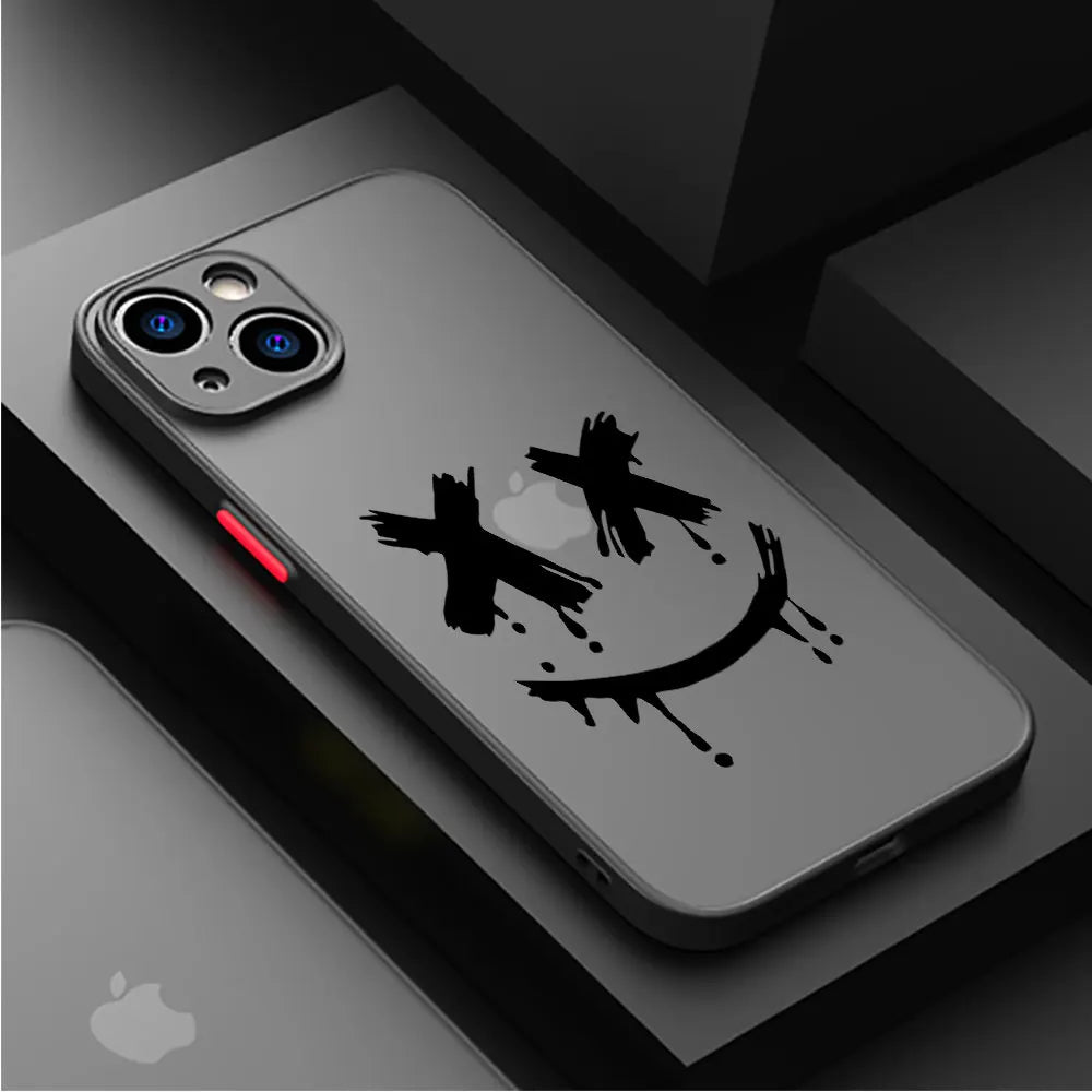Clear Matte Smiling Devil Phone Case | Shockproof Luxury Cover