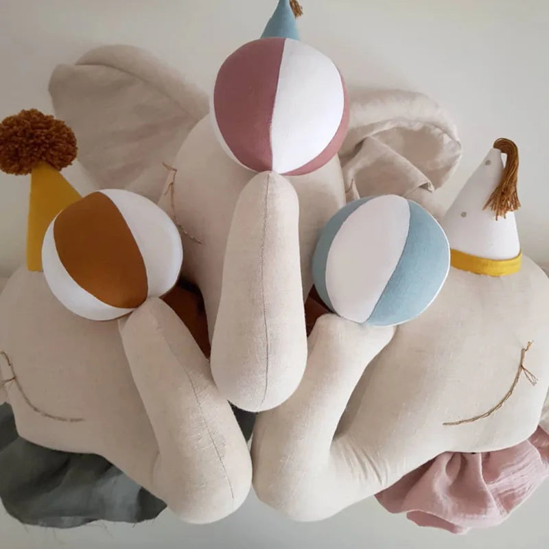 Adorable Elephant Head Wall Decoration | Charming Plush Toy