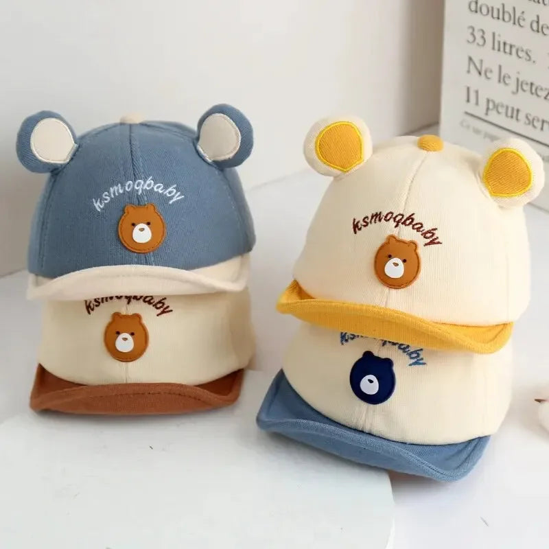 Cute Baby Cartoon Bear Baseball Cap for Infants | Adjustable Sun Hat