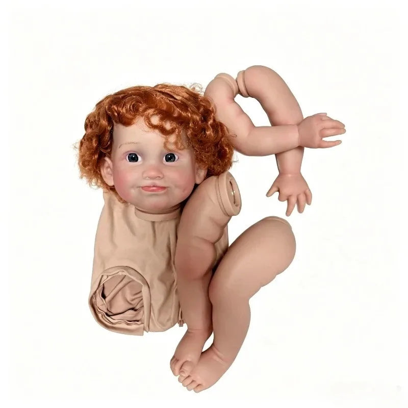 24 Inch Reborn Doll Kit | DIY Unassembled Baby Doll with Curly Hair