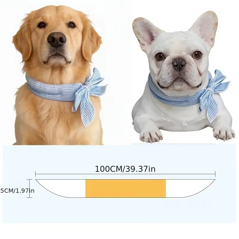 Pet Cooling Ice Scarf | Adjustable Breathable Towel for Dogs & Cats