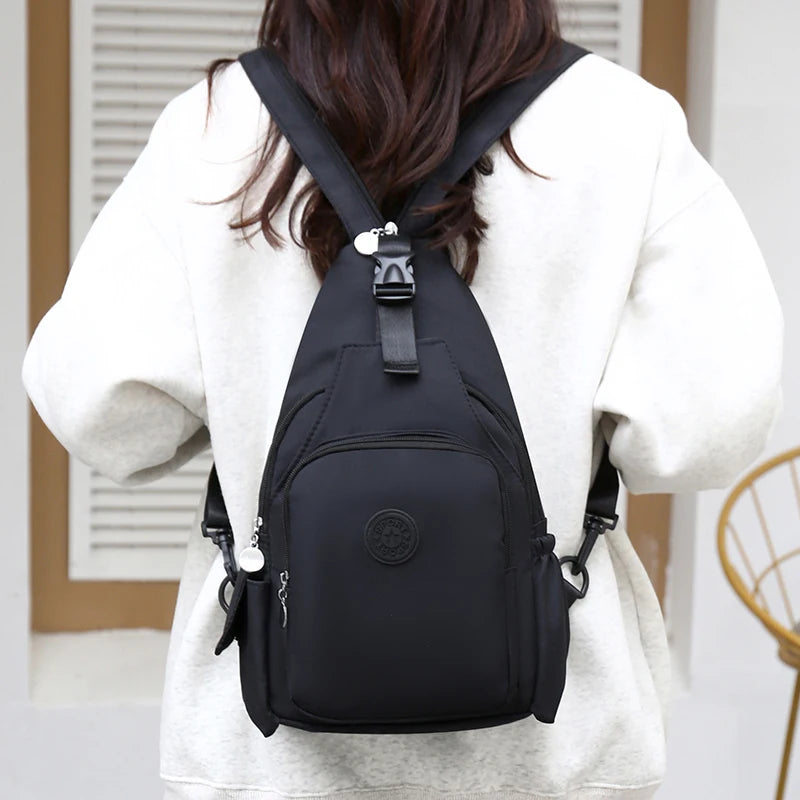 Women's Large Capacity Nylon Crossbody Bag | Versatile Sling & Backpack