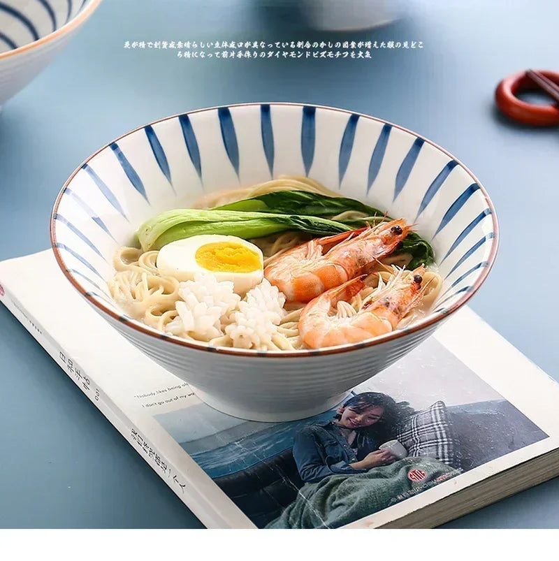Japanese-style Ceramic Douli Bowl | Elegant Soup & Ramen Dish