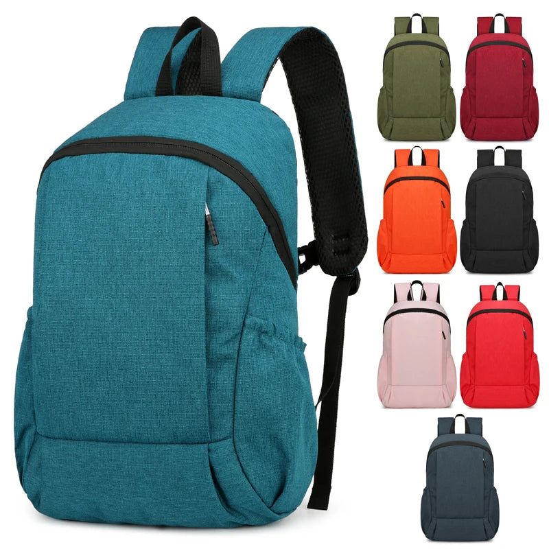 Lightweight Solid-Color Backpacks for Outdoor & School Use