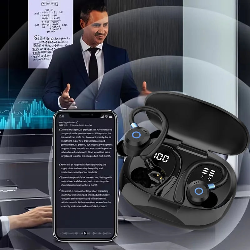 Wireless Bluetooth Earbuds | Active Noise-Cancellation & Digital Display